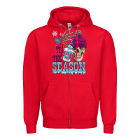 Red tis the season winter skull Zipper Hoodie - FaDigitalArtStudio