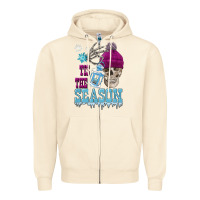 Sandshell tis the season winter skull Zipper Hoodie - FaDigitalArtStudio