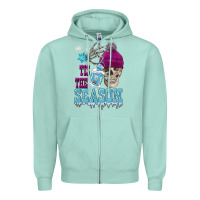 Seafoam tis the season winter skull Zipper Hoodie - FaDigitalArtStudio