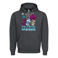 Smoke tis the season winter skull Zipper Hoodie - FaDigitalArtStudio