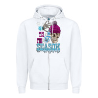 White tis the season winter skull Zipper Hoodie - FaDigitalArtStudio
