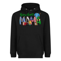 Black baseball mama Heavyweight Hoodie - CowhideDigitalArt