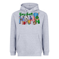 Heather Grey baseball mama Heavyweight Hoodie - CowhideDigitalArt