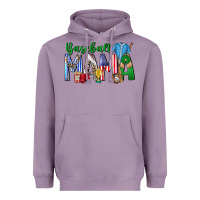Lavender baseball mama Heavyweight Hoodie - CowhideDigitalArt