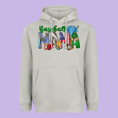 Baseball Mama Heavyweight Hoodie Designed By Cowhidedigitalart