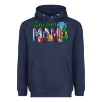 Navy baseball mama Heavyweight Hoodie - CowhideDigitalArt
