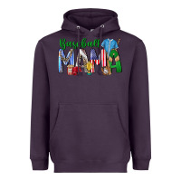 Plum baseball mama Heavyweight Hoodie - CowhideDigitalArt