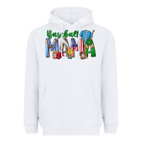 White baseball mama Heavyweight Hoodie - CowhideDigitalArt
