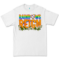 White LGBTQ+ Rainbows Reign Premium Tee - BundleAndBundleShop
