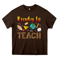 Chocolate Brown ready to teach Heavy Core Tee - NancyCooperArtShop