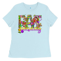 Baby Blue Mardi Gras fat tuesday Ladies Tee - BundleAndBundleShop