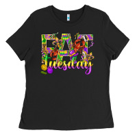 Black Mardi Gras fat tuesday Ladies Tee - BundleAndBundleShop