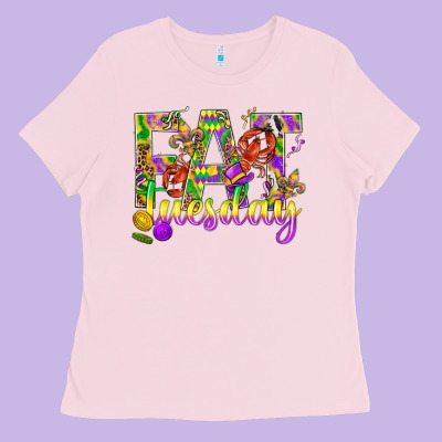 Mardi Gras Fat Tuesday Ladies Tee Designed By Bundleandbundleshop
