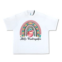 White hello kindergarten Urban Heavy Tee - JahusDesignShop