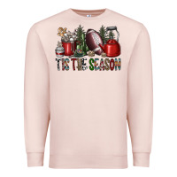 Pale Pink tis the season Premium Sweatshirt - SublimationCraftShop