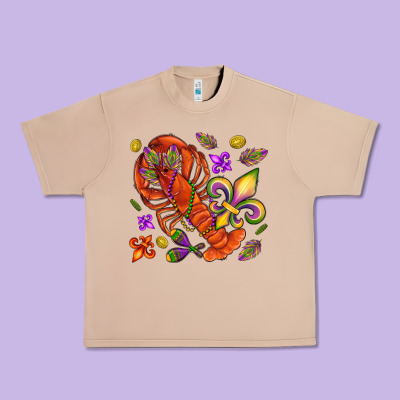 Crawfish And Fleur De Lis Urban Heavy Tee Designed By Nancycooperartshop