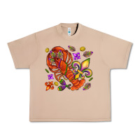 Burro Crawfish and fleur de lis Urban Heavy Tee - NancyCooperArtShop