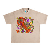 French Oak Crawfish and fleur de lis Urban Heavy Tee - NancyCooperArtShop