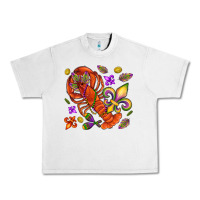 Lunar Rock Crawfish and fleur de lis Urban Heavy Tee - NancyCooperArtShop