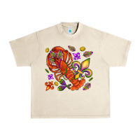 Sandshell Crawfish and fleur de lis Urban Heavy Tee - NancyCooperArtShop