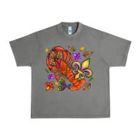 Tornado Crawfish and fleur de lis Urban Heavy Tee - NancyCooperArtShop