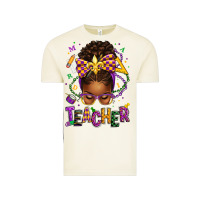 Vintage Arctic mardi gras teacher afro messy bun Vintage Tee - texasbilliewilder
