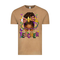 Vintage Camel mardi gras teacher afro messy bun Vintage Tee - texasbilliewilder