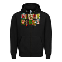 Black Merry Vibes Zipper Hoodie - FaDigitalArtStudio