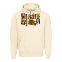 Sandshell Merry Vibes Zipper Hoodie - FaDigitalArtStudio