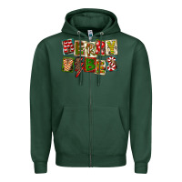 Sports Green Merry Vibes Zipper Hoodie - FaDigitalArtStudio