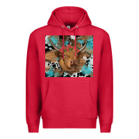 Cardinal western roses cow Premium Hoodie - RanaPortraitStore