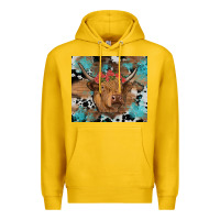 Lemon western roses cow Premium Hoodie - RanaPortraitStore