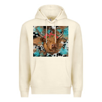 Sandshell western roses cow Premium Hoodie - RanaPortraitStore