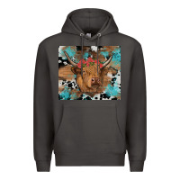 Smoke western roses cow Premium Hoodie - RanaPortraitStore