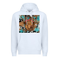 White western roses cow Premium Hoodie - RanaPortraitStore