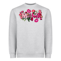 Heather Grey Valentine's Day mama Heavyweight Sweatshirt - FaDigitalArtStudio