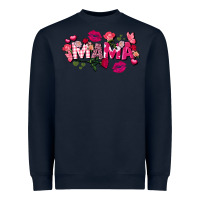Navy Valentine's Day mama Heavyweight Sweatshirt - FaDigitalArtStudio