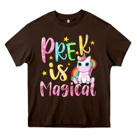 Chocolate Brown pre k is magical Heavy Core Tee - NancyCooperArtShop