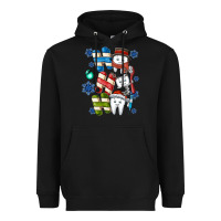 Black ho ho ho teeth Heavyweight Hoodie - CowhideDigitalArt