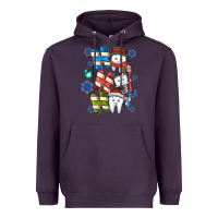 Plum ho ho ho teeth Heavyweight Hoodie - CowhideDigitalArt