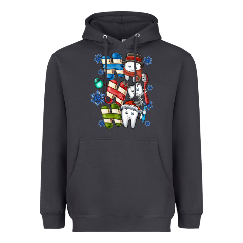 Ho Ho Ho Teeth Heavyweight Hoodie by CowhideDigitalArt | Teevron