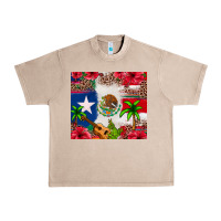 French Oak Mexican and Puerto Rico flag Urban Heavy Tee - texasbilliewilder