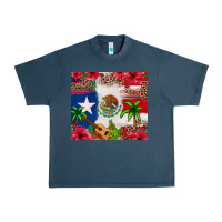 Midnight Navy Mexican and Puerto Rico flag Urban Heavy Tee - texasbilliewilder