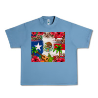 Pebble Blue Mexican and Puerto Rico flag Urban Heavy Tee - texasbilliewilder