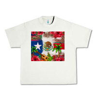 Pistachio Mexican and Puerto Rico flag Urban Heavy Tee - texasbilliewilder
