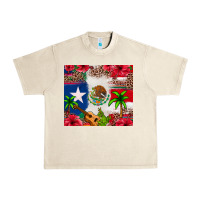 Sandshell Mexican and Puerto Rico flag Urban Heavy Tee - texasbilliewilder