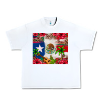 White Mexican and Puerto Rico flag Urban Heavy Tee - texasbilliewilder