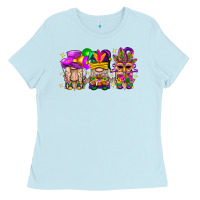 Baby Blue Mardi Gras Gnomies Cakes Flowers And Balloon Ladies Tee - BundleAndBundleShop