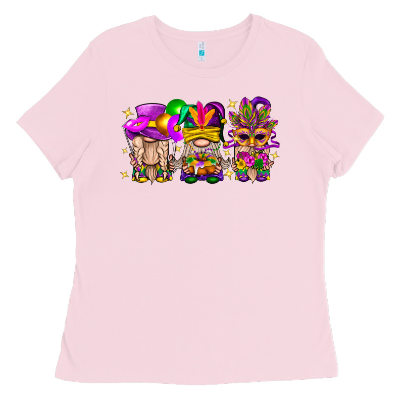 Mardi Gras Gnomies Cakes Flowers And Balloon Ladies Tee by BundleAndBundleShop | Teevron