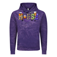 Cloud Purple Halloween Nurse Vintage Hoodie - texasbilliewilder